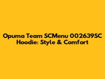 Opuma Team SCMenu 002639SC Hoodie: Style & Comfort